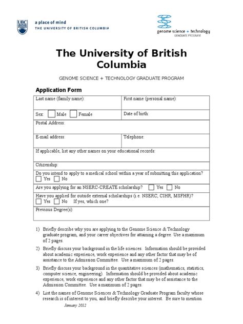 university of british columbia application